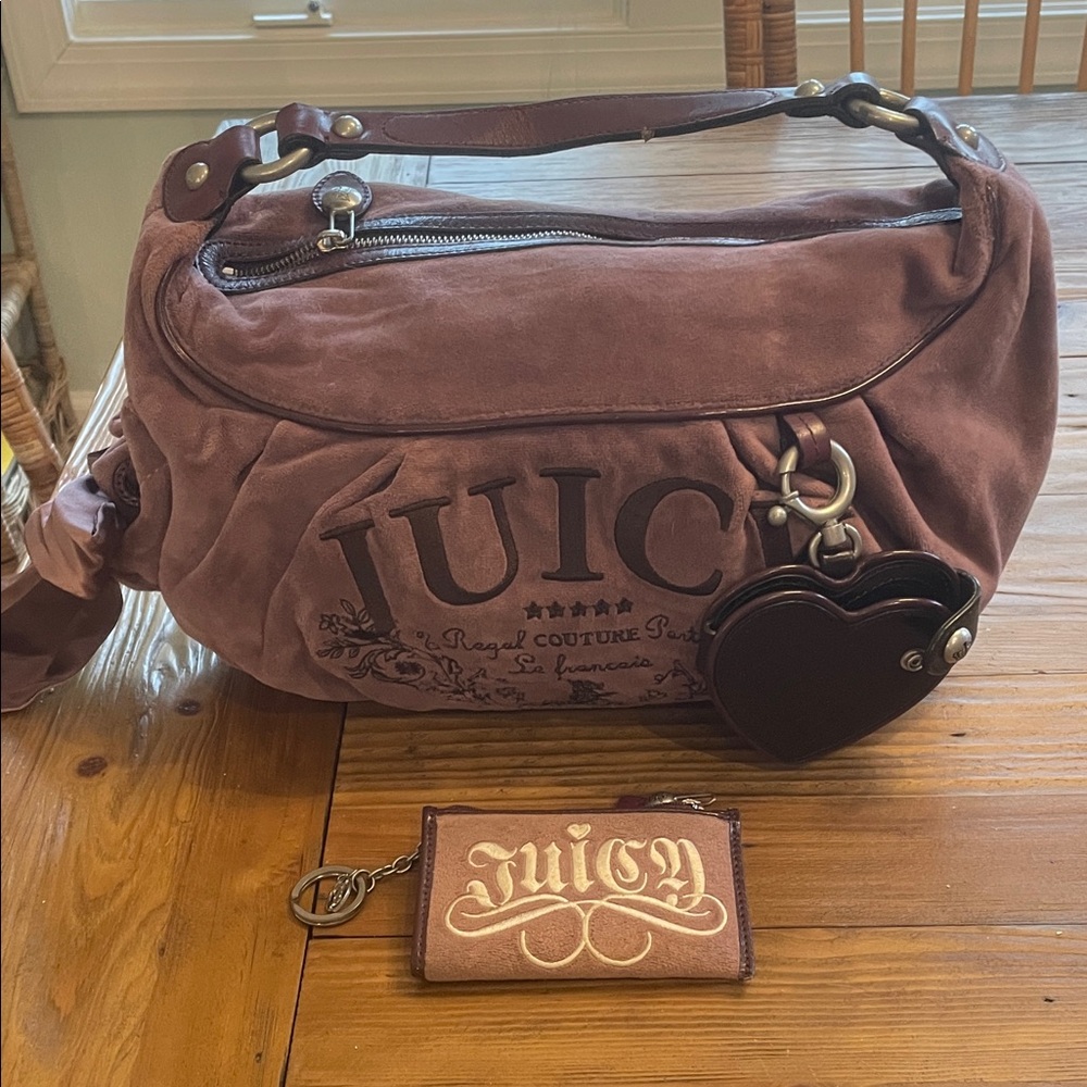 Juicy Couture  Mauve Velour Shoulder Bag